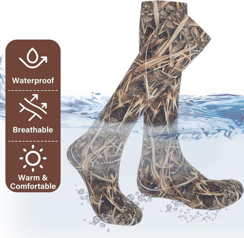 Cutecrop Men Waterproof Duck Hunting Gear Wader Sock Breathable Waterfowl Fishing Knee-high for Outdoor Winter Duck Hunting - Image 4